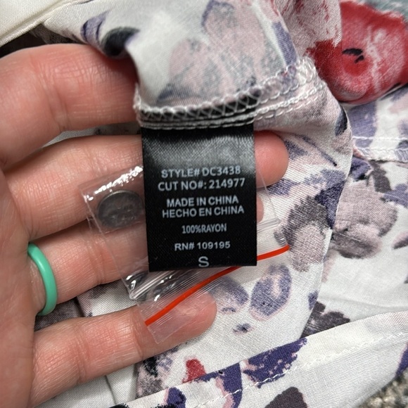 Annabelle White Floral Long Sleeve Dress Size Small NWT - Picture 8 of 9